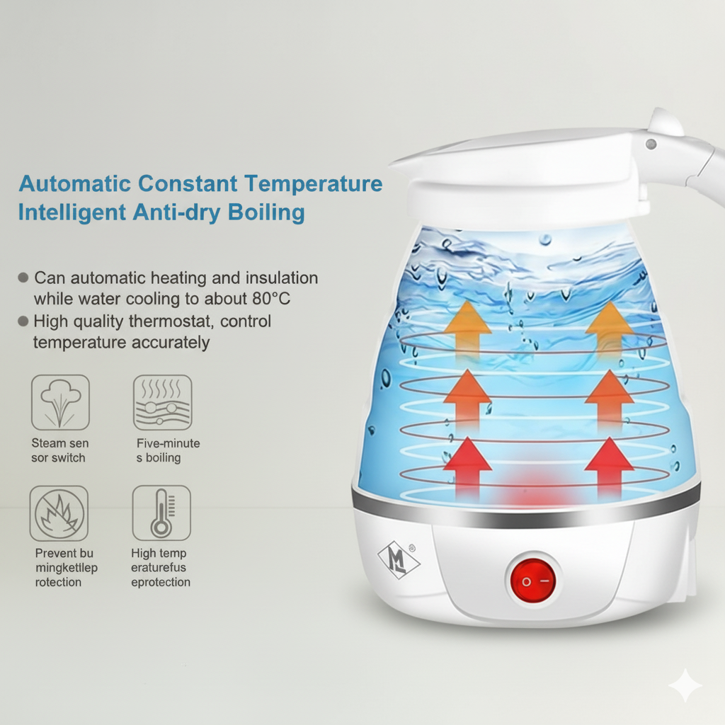 Kitchenwala Foldable Electric Kettle